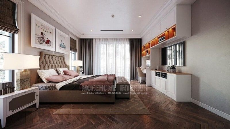Giường ngủ bọc nệm phong cách đương đại đẹp, sang trọng cho phòng bé trai