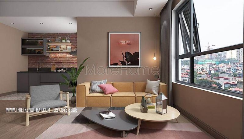 Bộ bàn ghế sofa chữ I cho phòng khách thiết kế basic, gỗ tần bì bọc nỉ Bỉ.