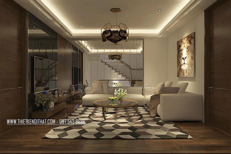 Nội thất sofa bọc vải với tông màu kem hiện đại cho chung cư, nhà phố, biệt thự